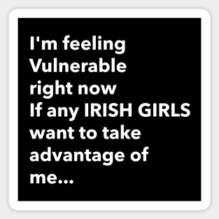 I Love Irish Girls Funny Vulnerable RN Sticker